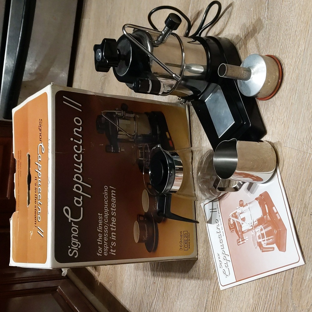 Antique Signor Cappuccino Machine set